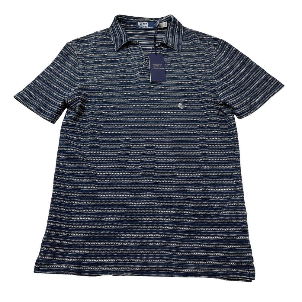 Polo Ralph Lauren Polo Shirt Blue Textured Men XS Preppy Old Money Casual Travel